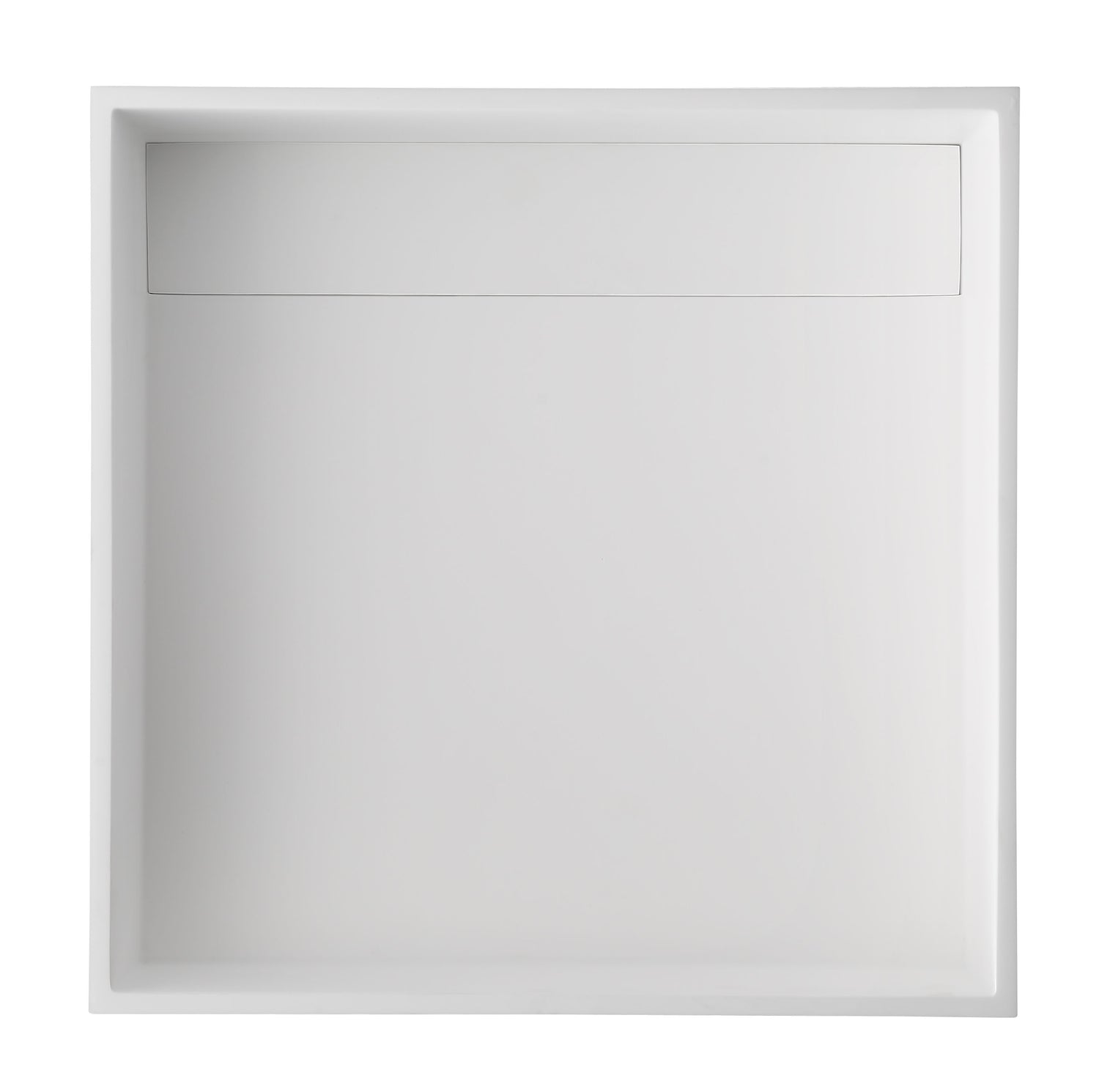 Black Matte 14" Square Solid Surface Resin Sink