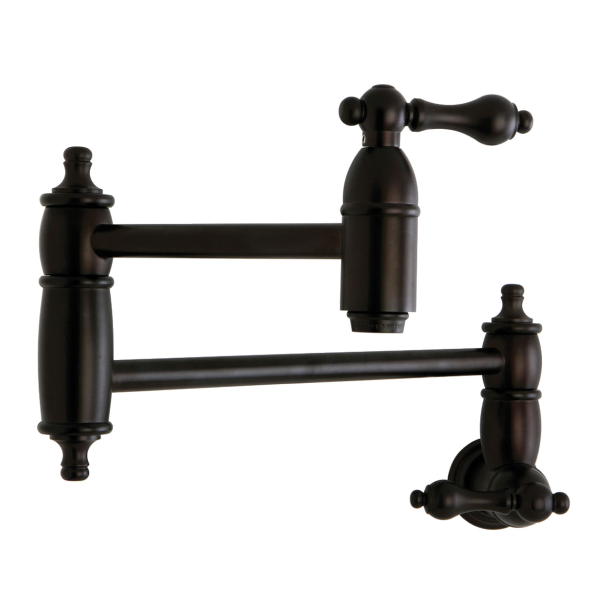 Kingston Brass KS3105AL Restoration Wall Mount Pot Filler Kitchen Faucet, Oil Rubbed Bronze