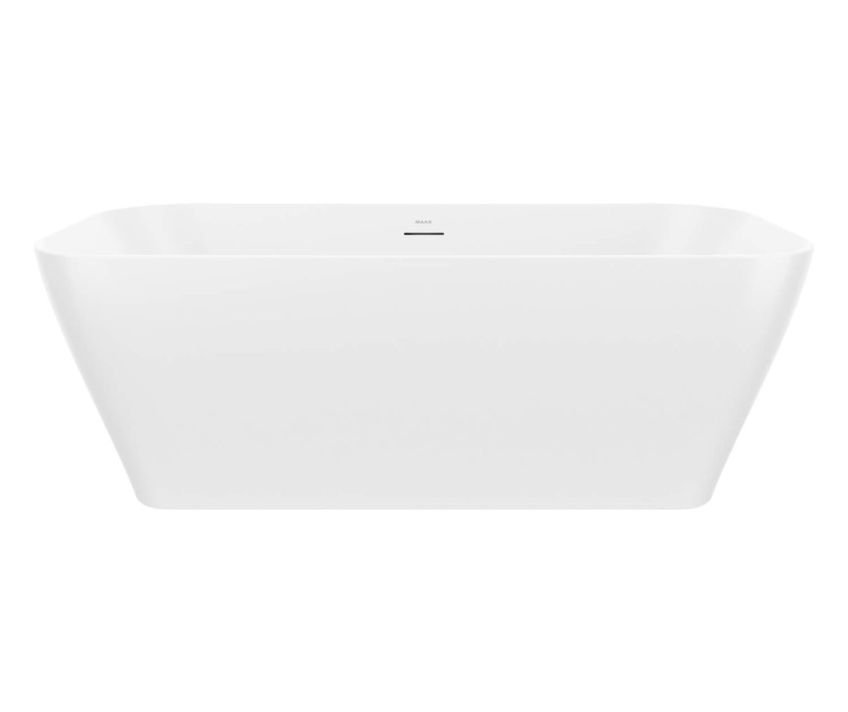 MAAX 107173-000-240-000 Renata 67 x 32 Acrylic Freestanding Center Drain Bathtub in Matte White with Matte White Skirt