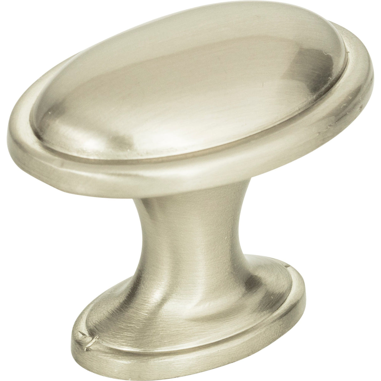 Atlas Homewares Austen Oval Knob 1 5/16 Inch Brushed Nickel