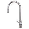 ALFI brand AB2028-BSS Solid Brushed Stainless Steel Single Hole Pull Down Kitchen Faucet