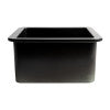 Black Matte Square 18" x 18" Undermount / Drop In Fireclay Prep Sink