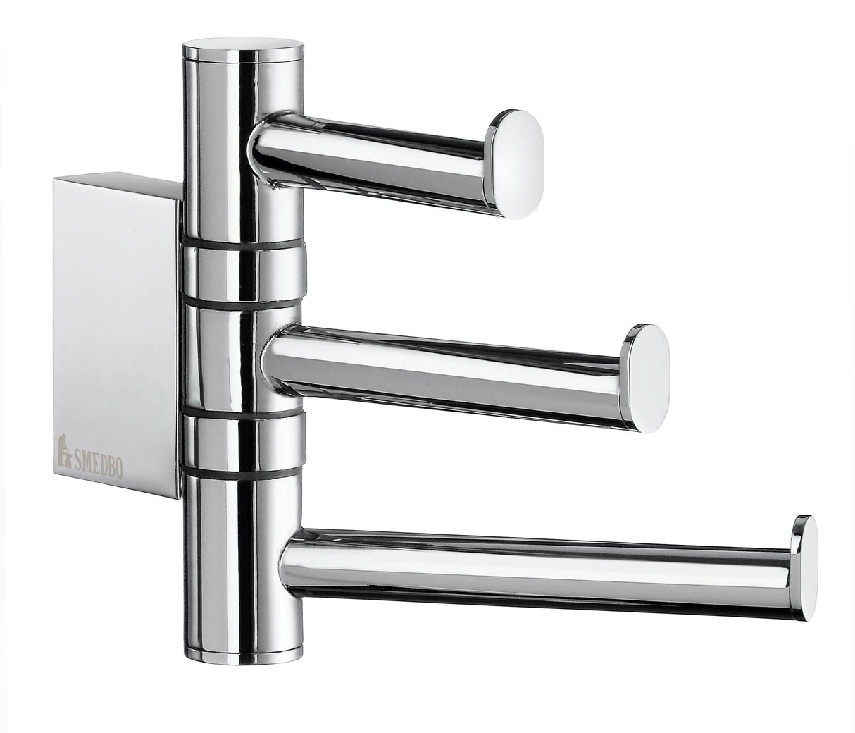 Smedbo Air Swing Arm Triple Hook in Polished Chrome