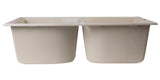 ALFI brand AB3220DI-B Biscuit 32" Drop-In Double Bowl Granite Composite Kitchen Sink