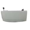 EAGO AM161-L 5' Single Person Corner White Acrylic Whirlpool Bath Tub - Drain on Left