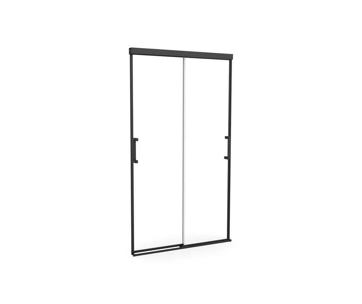 MAAX 138520-900-340-000 Incognito 74 39-42 x 74 in. 8mm Bypass Shower Door for Alcove Installation with Clear glass in Matte Black
