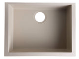 ALFI brand AB2420UM-B Biscuit 24" Undermount Single Bowl Granite Composite Kitchen Sink
