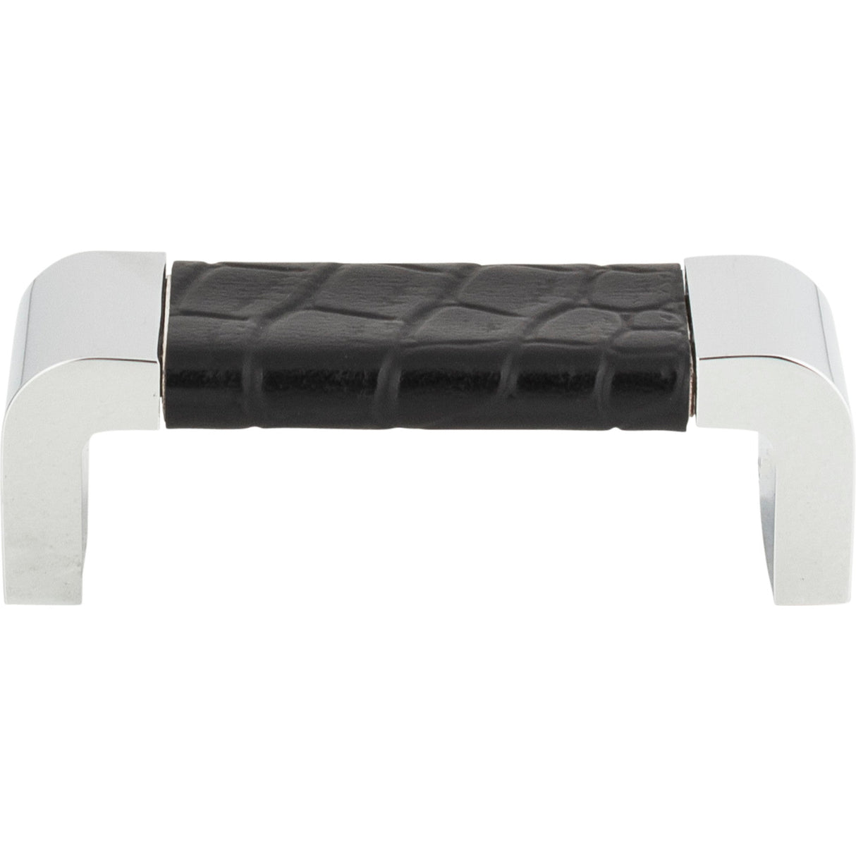 Atlas Homewares Paradigm Pull 3 Inch (c-c) CH & Black Croc Leather