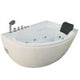 EAGO AM161-L  5' Single Person Corner White Acrylic Whirlpool Bath Tub - Drain on Left