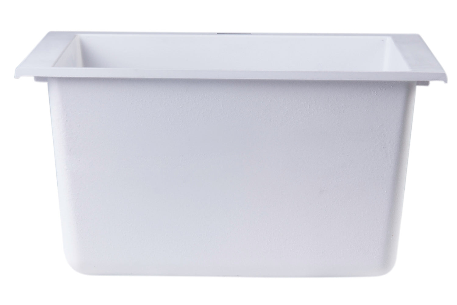 ALFI brand AB1720UM-W White 17" Undermount Rectangular Granite Composite Kitchen Prep Sink