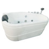 EAGO AM175-R 5' White Acrylic Corner Whirlpool Bathtub - Drain on Right