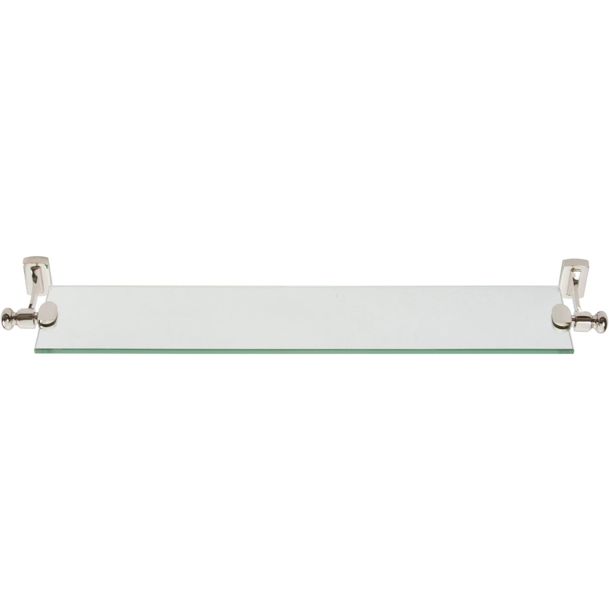 Atlas Homewares Legacy Bath Glass Shelf 24 Inch Polished Nickel