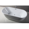 ALFI brand AB8839 67 inch White Oval Acrylic Free Standing Soaking Bathtub