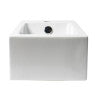 ALFI brand ABC116 White 20" Small Rectangular Wall Mounted Ceramic Sink with Faucet Hole