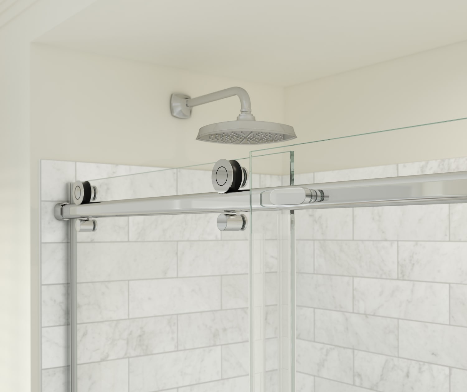 MAAX 137420-900-084-000 Odyssey SC 57-59 ½ x 78in. 8 mm Sliding Shower Door for Alcove Installation with Clear glass in Chrome