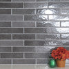 Renzo storm 3x12 glossy ceramic gray wall tile NRENSTO3X12 product shot multiple tiles angle view #Size_3"x12"