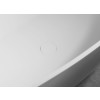 ALFI brand AB9975 59" White Oval Solid Surface Resin Soaking Bathtub