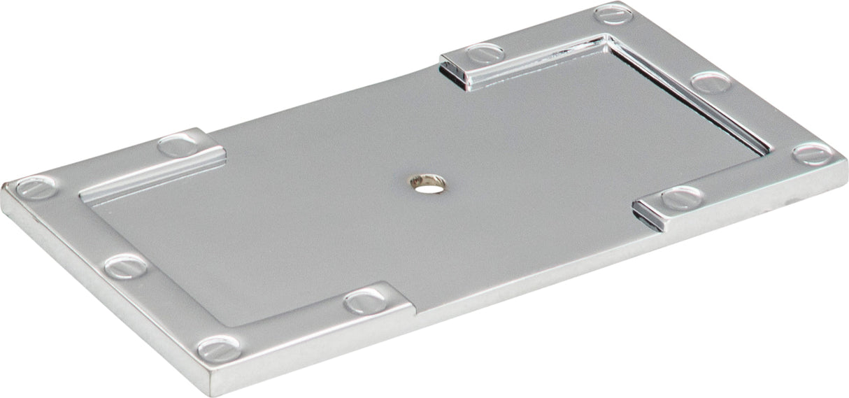 Atlas Homewares Campaign L-Bracket Backplate 3 11/16 Inch Polished Chrome