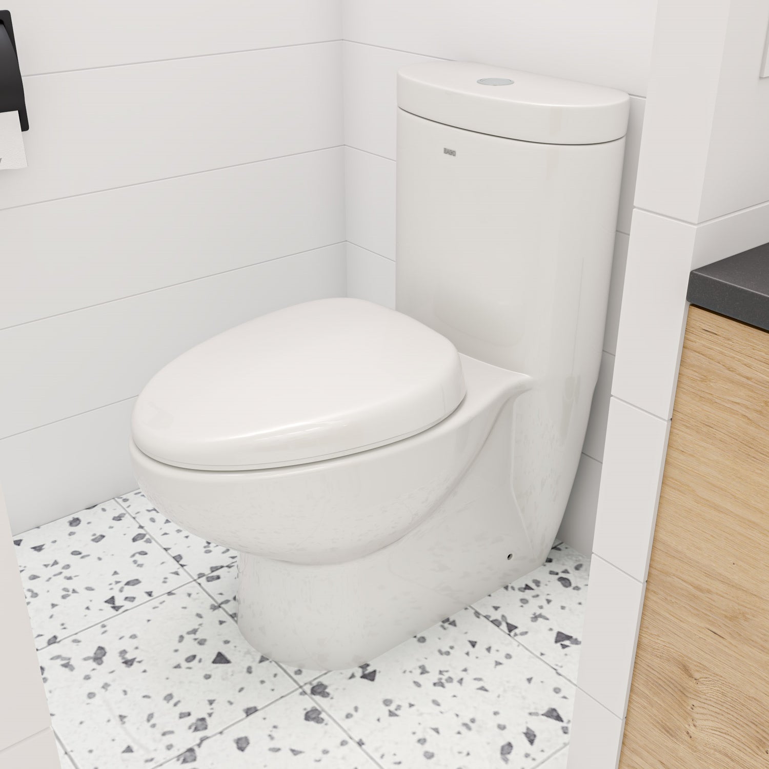 EAGO TB309 TALL DUAL FLUSH ONE PIECE ECO-FRIENDLY HIGH EFFICIENCY LOW FLUSH CERAMIC TOILET