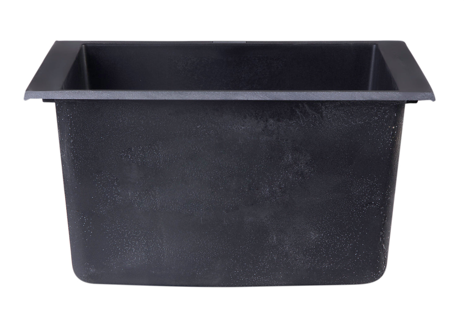 ALFI brand AB1720UM-BLA Black 17" Undermount Rectangular Granite Composite Kitchen Prep Sink