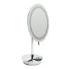 ALFI brand ABM9FLED-PC Polished Chrome Tabletop Round 9" 5x Magnifying Cosmetic Mirror with Light