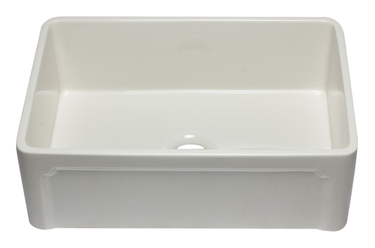ALFI brand AB3020SB-B 30 inch Biscuit Reversible Single Fireclay Farmhouse Kitchen Sink