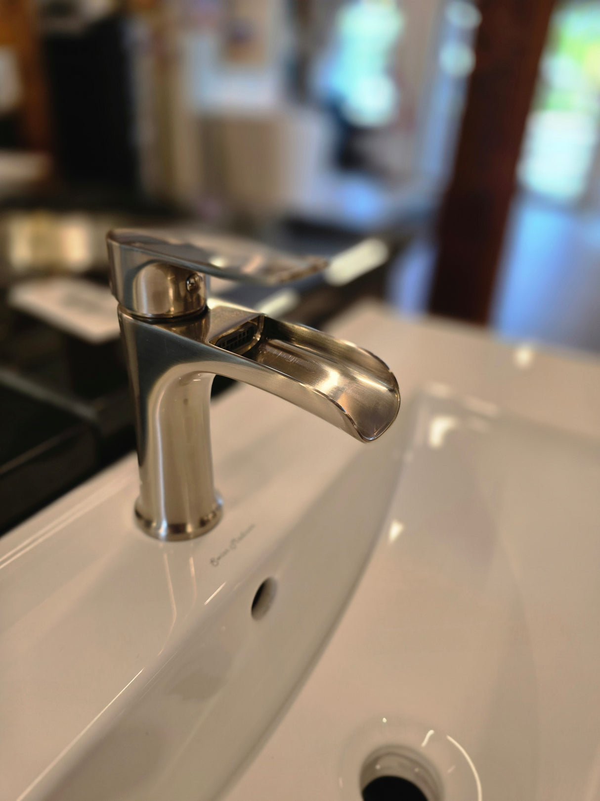 30" White Fairmont Designs Vanity Set with Ceramic Vanity Top and BWE Brushed Nickel Waterfall Faucet