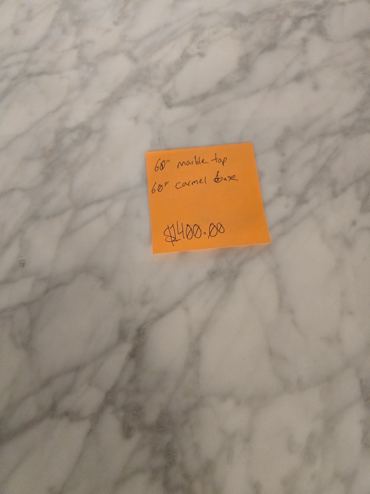 60" Caramel Vanity with Marble Top