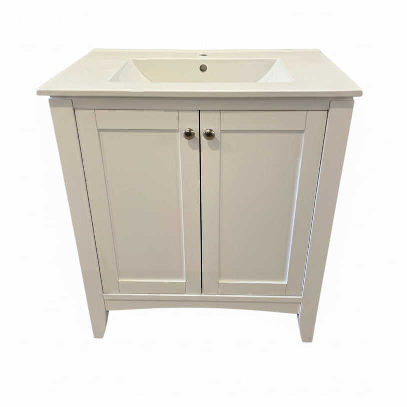 30" White Fairmont Designs Vanity Set with Ceramic Vanity Top
