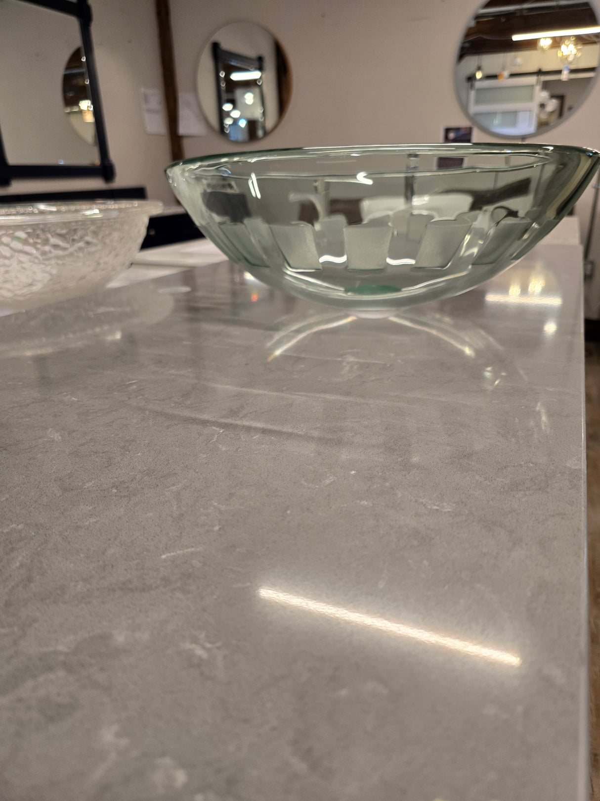 48" JSI Vanity with Custom Polished Grey Slate Countertop