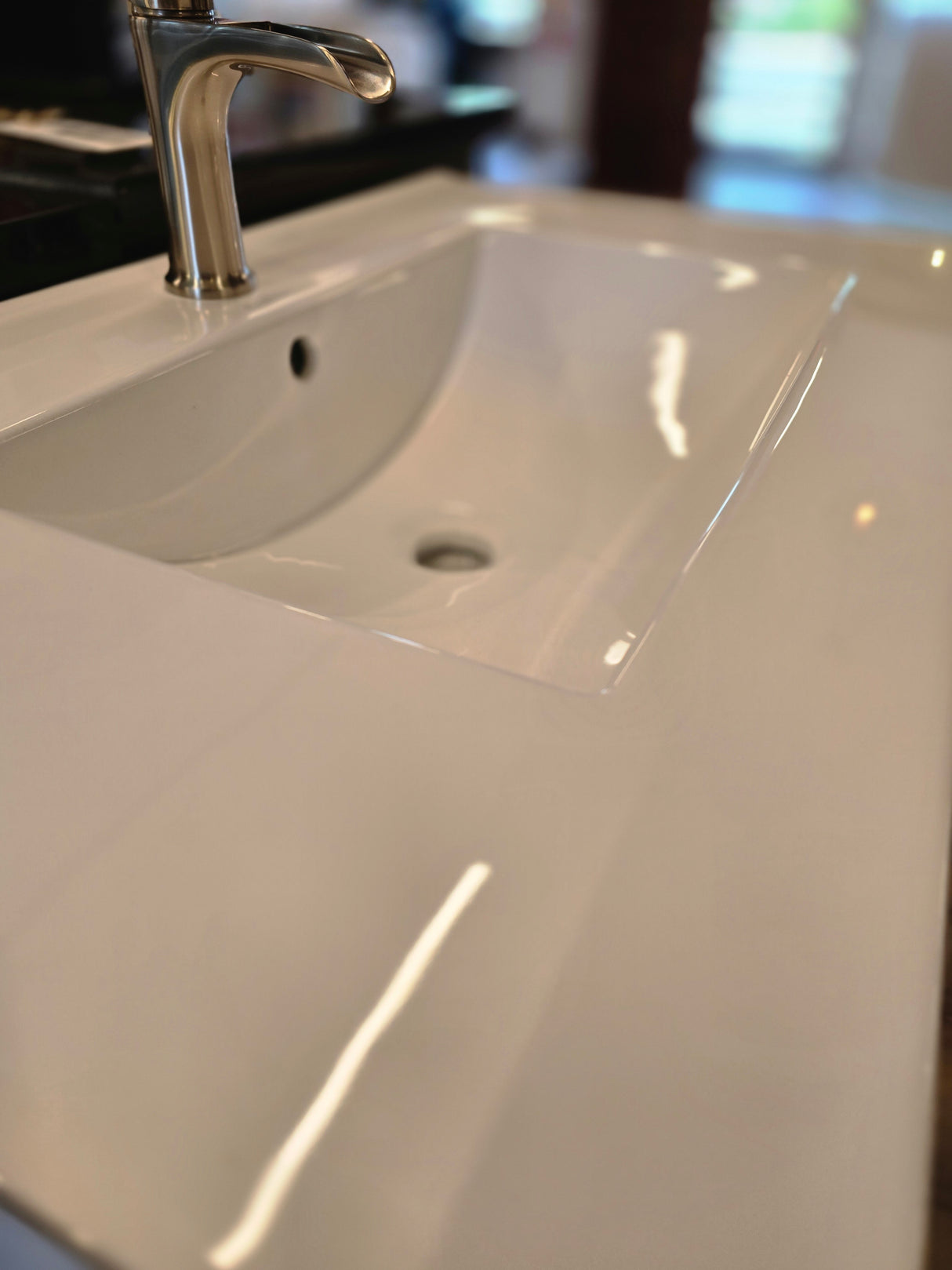 30" White Fairmont Designs Vanity Set with Ceramic Vanity Top and BWE Brushed Nickel Waterfall Faucet