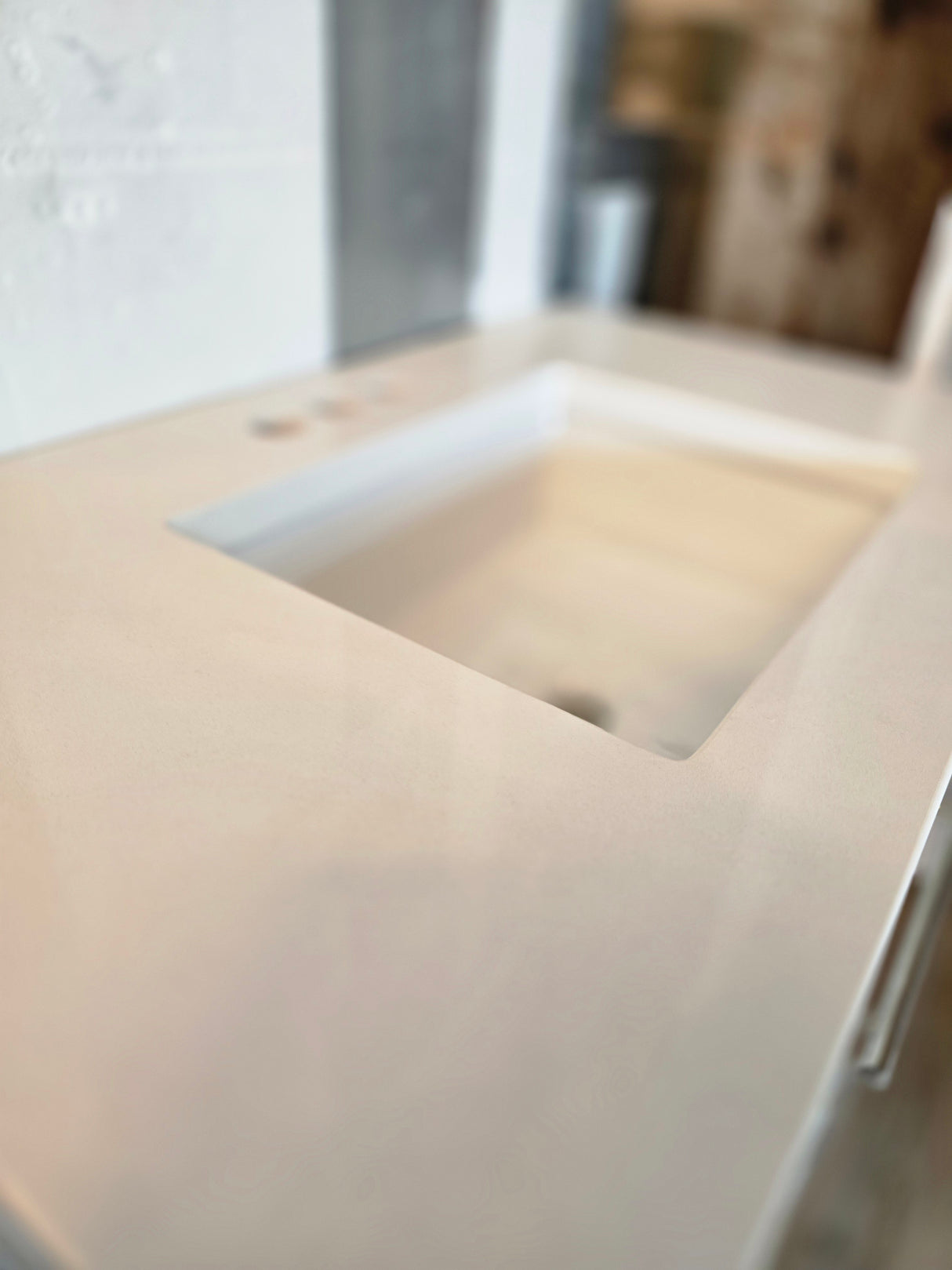 30" White Kohler Vanity with Custom Marble Top