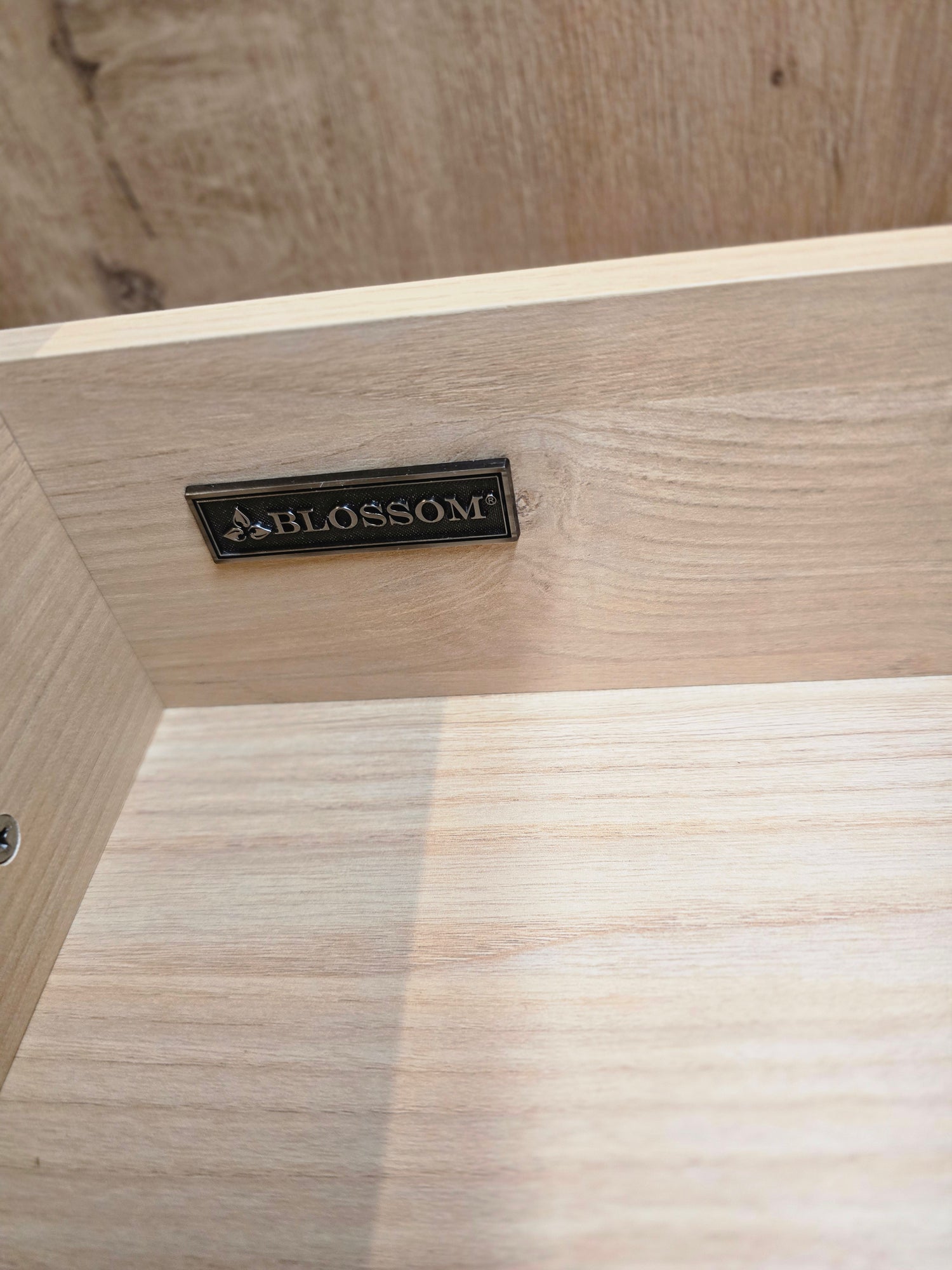 36" Capri Classic Oak Vanity with an Acrylic Basin, Brushed Gold Pfister Faucet, and an *Optional* LED Mirror