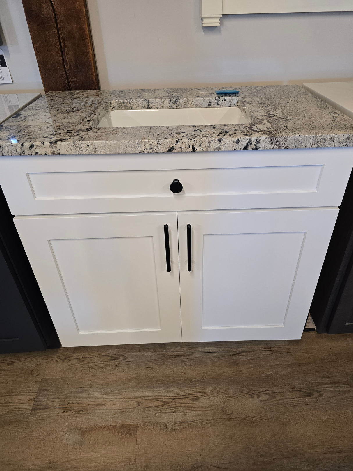 36" Cab-Tec White Shaker Vanity with Orion White Quartz Top