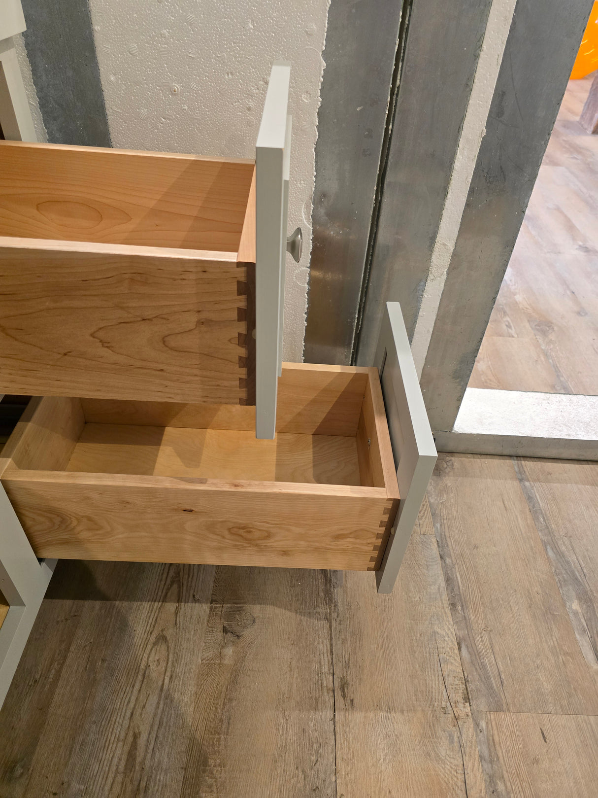 30" Light Grey Bertch Vanity with Quartz Top and Matching Medicine Cabinet