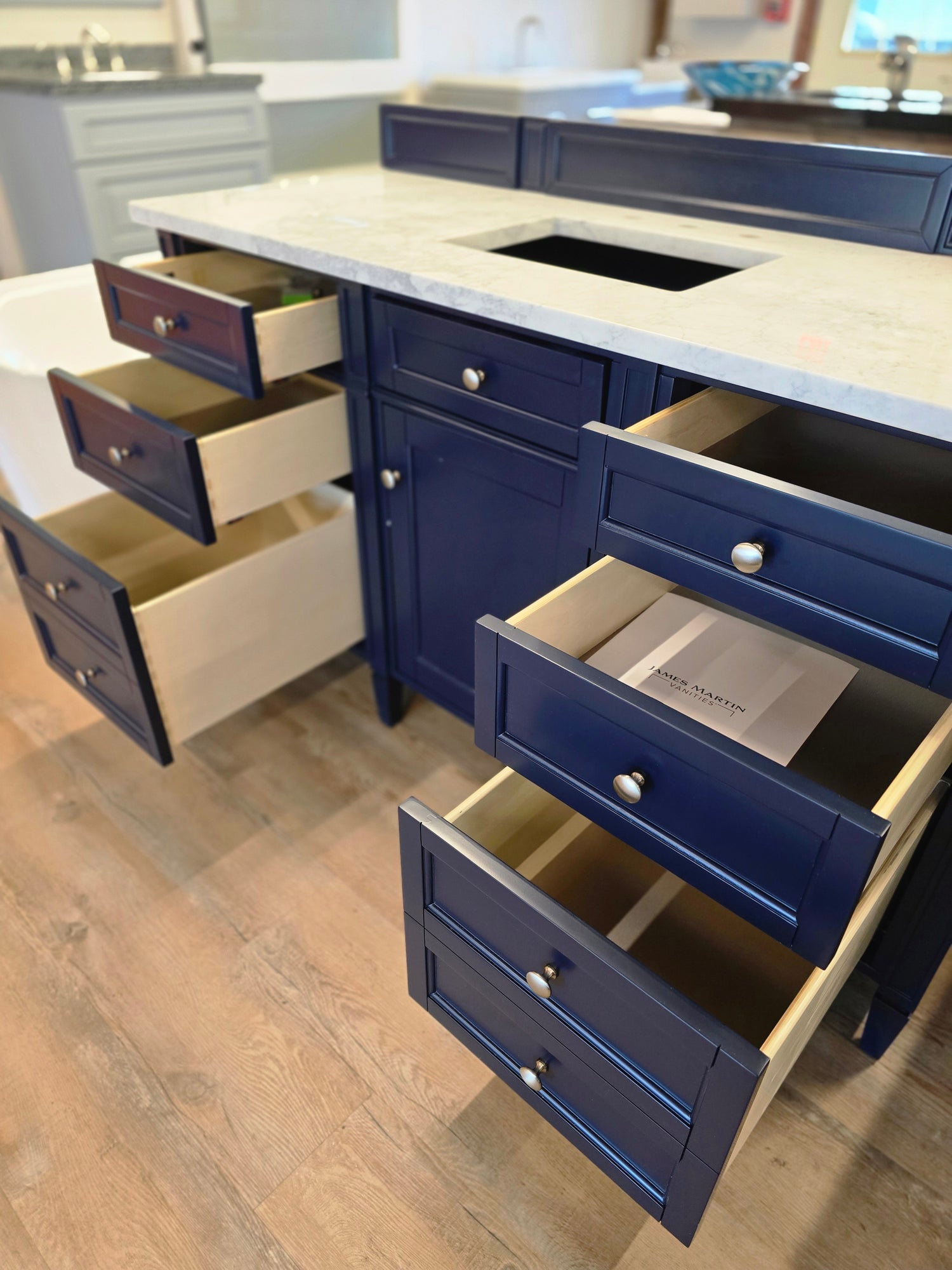 James Martin Vanities Brittany 60" Single Basin Vanity Cabinet w/3CM Top & Mirror