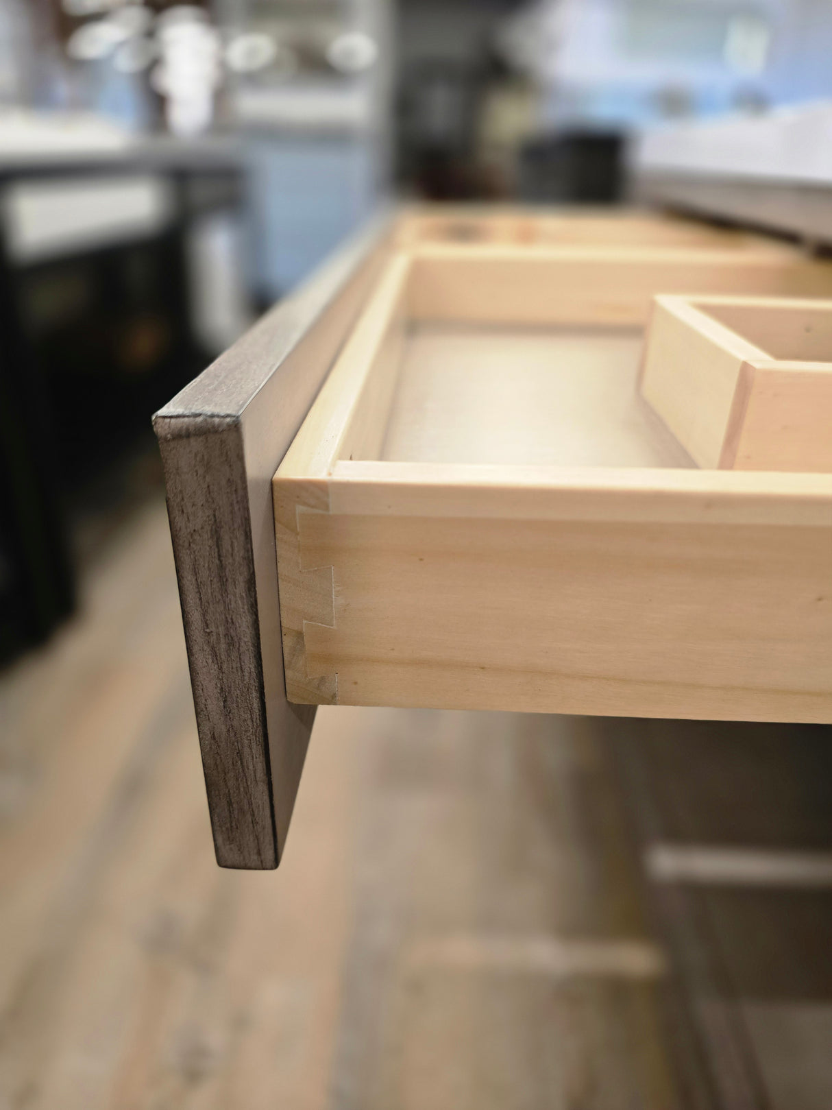 47" James Martin Brooklyn Wooden Sink Console, Platinum Ash w/ White Glossy Composite Countertop