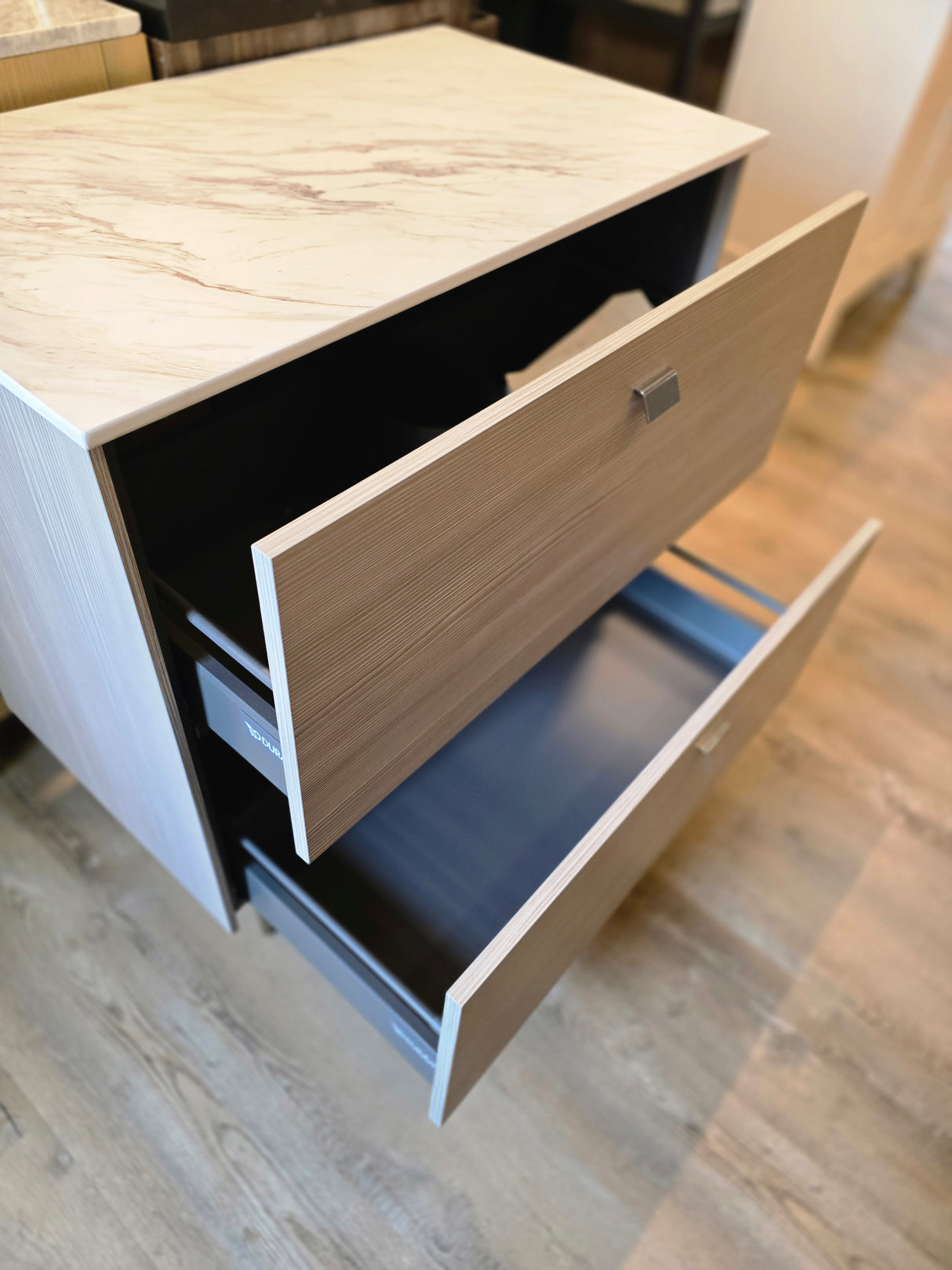 32" Tan Duravit with Thinscape Marble Top