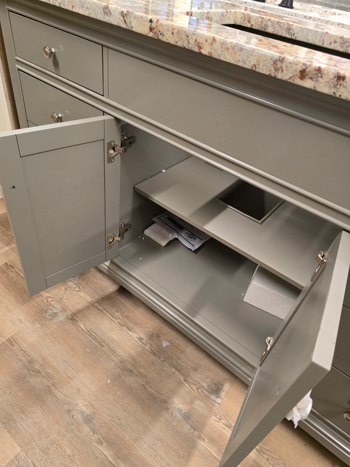 60" Fairmont Designs Medium Grey Vanity with Typhoon Bordeaux Countertop