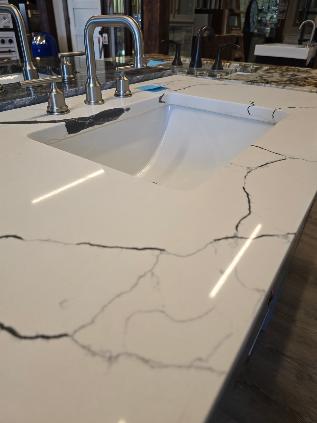 36" Versiniti Grey Modern Vanity with Pental Quartz Top and Brushed Nickel Faucet