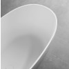 ALFI brand AB9975 59" White Oval Solid Surface Resin Soaking Bathtub