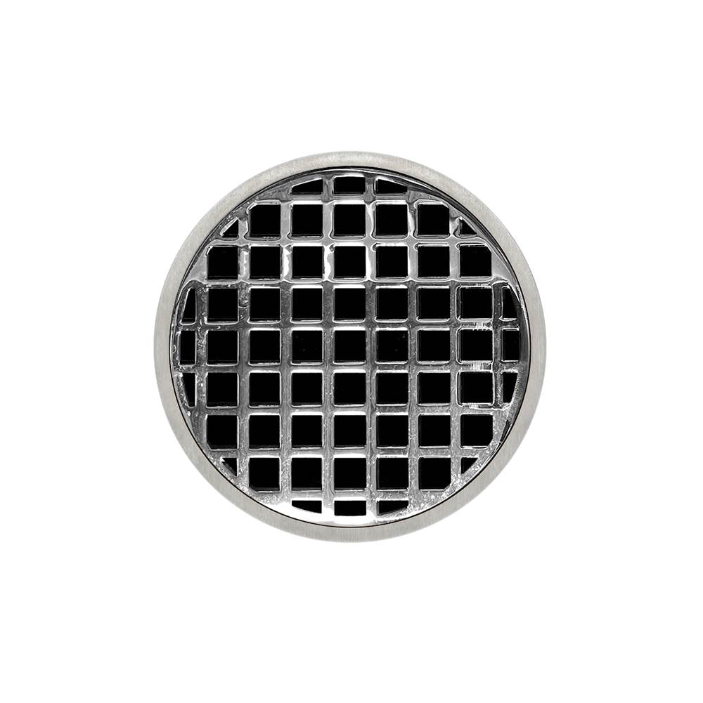 Infinity Drain RQ 5 5” Strainer - Squares Pattern & 2" Throat for RQ 5, RQD 5, RQDB 5
