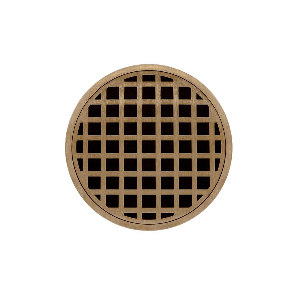 Infinity Drain RQ 5 5” Strainer - Squares Pattern & 2" Throat for RQ 5, RQD 5, RQDB 5