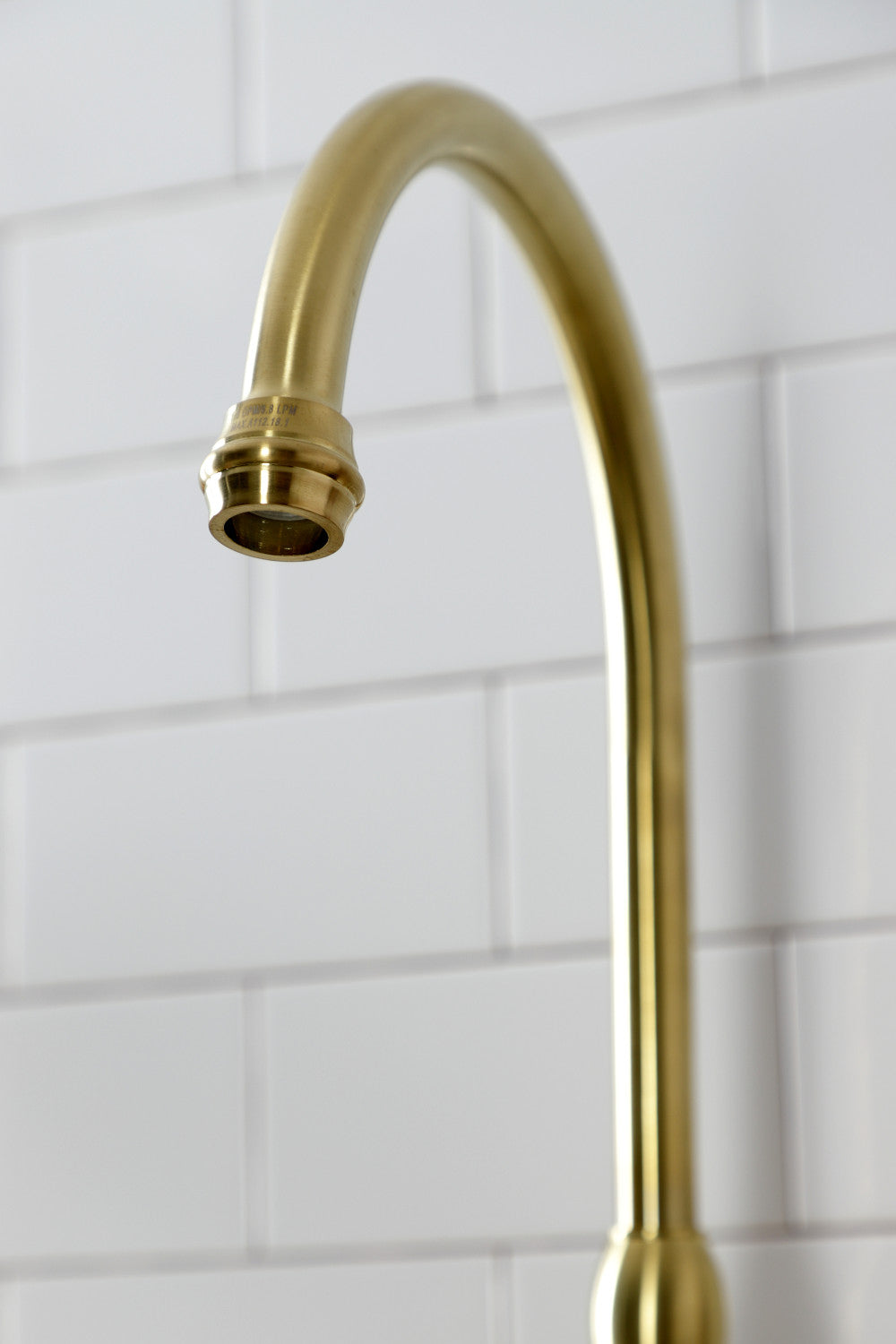 Kingston Brass KS7797BALBS Heirloom Bridge Kitchen Faucet with Brass Sprayer, Brushed Brass