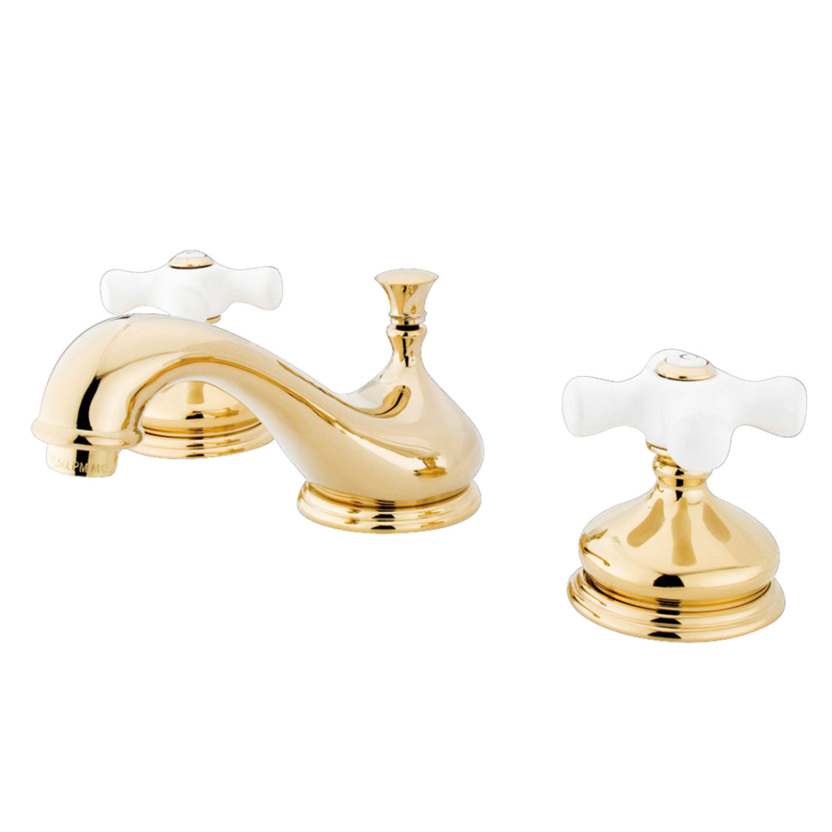 Kingston Brass KS1162PX 8 in. Widespread Bathroom Faucet, Polished Brass