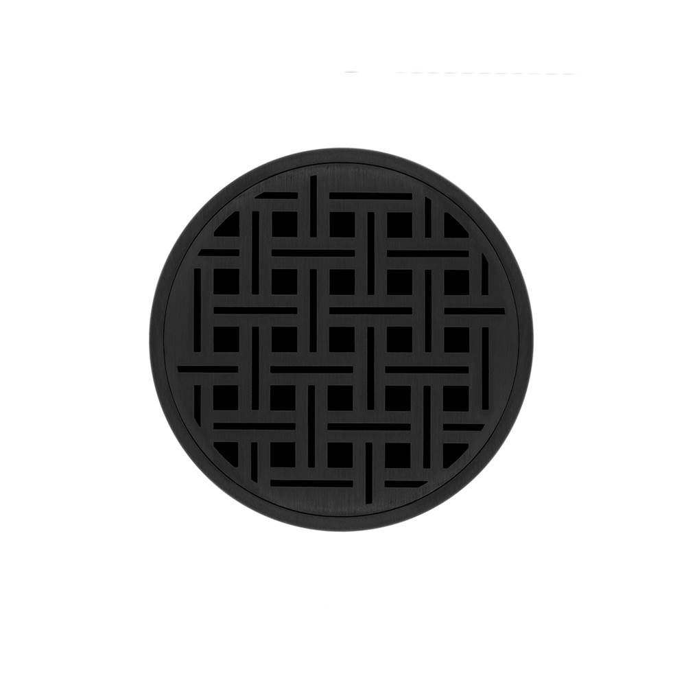 Infinity Drain RVD 5-2P 5” x 5” RVD 5 - Strainer - Weave Pattern & 2" Throat w/PVC Drain Body 2” Outlet
