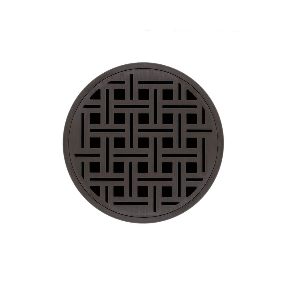 Infinity Drain RVD 5-2A 5” x 5” RVD 5 - Strainer - Weave Pattern & 2" Throat w/ABS Drain Body 2” Outlet