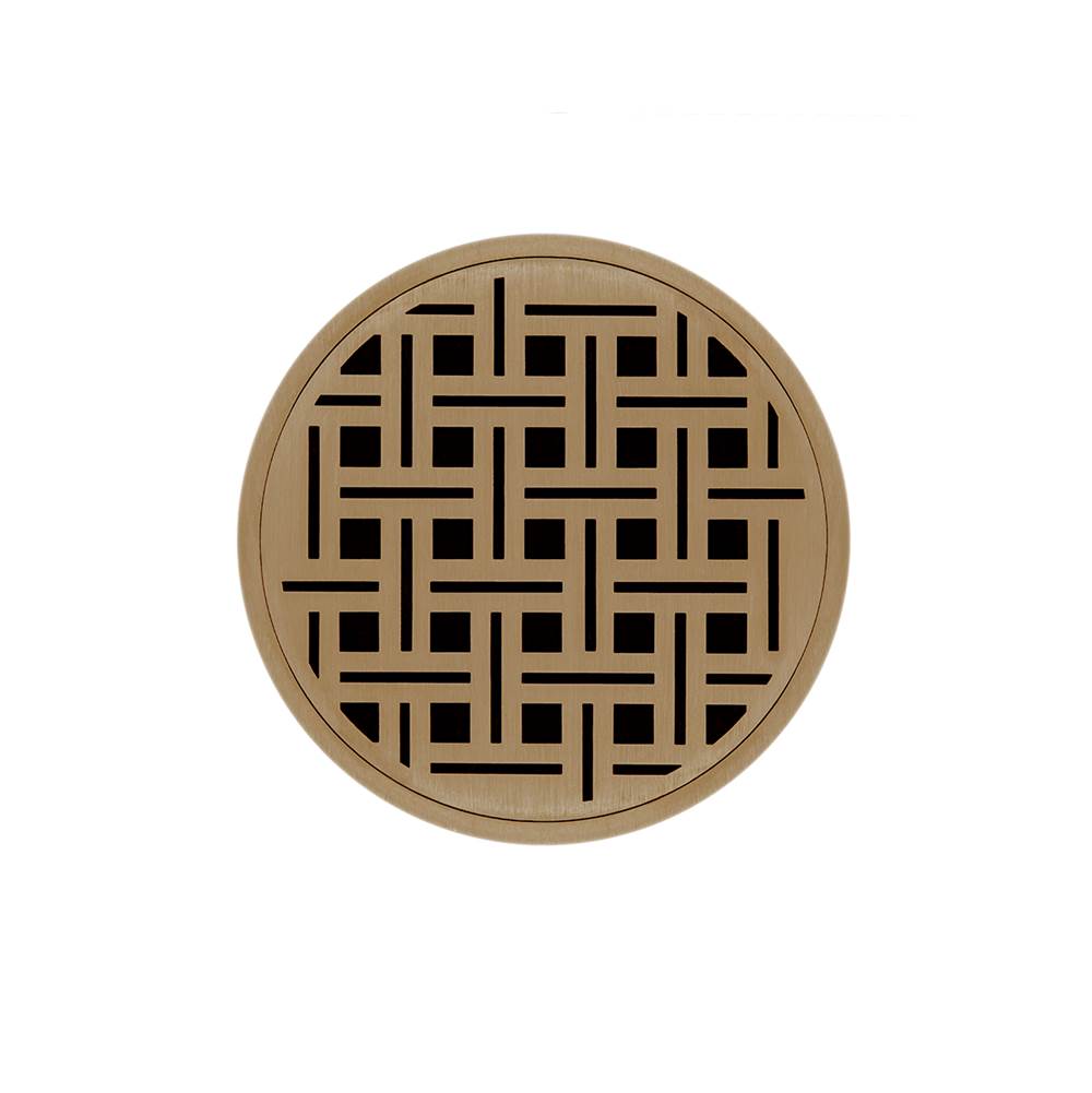 Infinity Drain RVD 5-2P 5” x 5” RVD 5 - Strainer - Weave Pattern & 2" Throat w/PVC Drain Body 2” Outlet