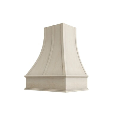 Raw Curved Hood with Strapping Flat Trim - 30" W x 30" H