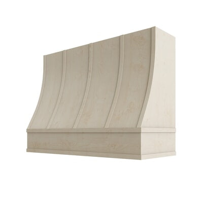 Raw Sloped Hood with Strapping Flat Trim - 48" W x 30" H